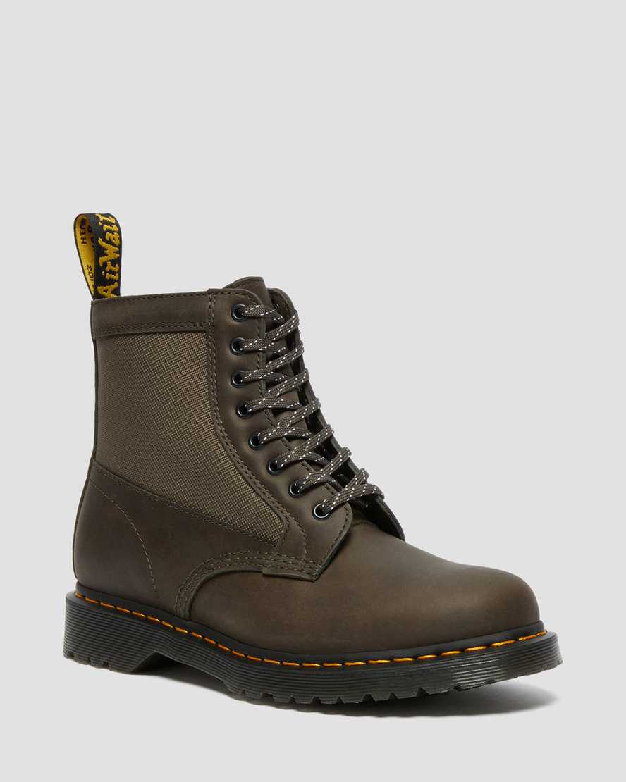 Dr. Martens 1460 Panel Deri Kadın Bağcıklı Bot - Bot Haki Gri |ATBEZ2069|